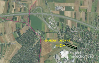 Działka w Targowisku Inwestycyjna 60 ar 500m od A4