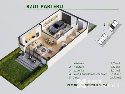 135 m2 | 4 pokoje | 218 m2 działki | Pogwizdów