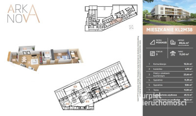 Skawina, mieszkanie 72,97 m2 duży taras
