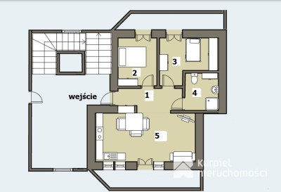 Deweloperskie 3 pokojowe  II piętro 59 m2