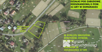 Domaradz - działka pod zabudowę o pow. 22 arów