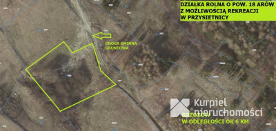 Przysietnica - działka rolna 18 arów