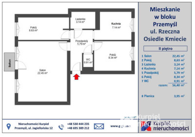 3 pokojowe mieszkanie na wynajem na os. Kmiecie