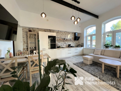 Apartament nad Sanem z widokiem na miasto