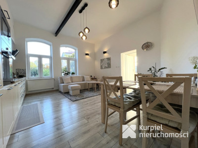 Apartament nad Sanem z widokiem na miasto