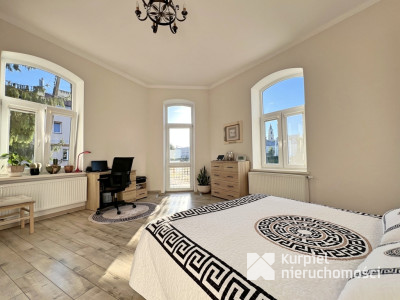 Apartament nad Sanem z widokiem na miasto