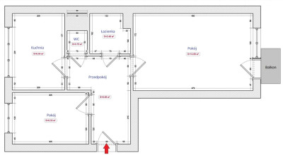 Mieszkanie dwupokojowe - Kazanów