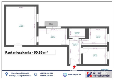 Przestrzenne mieszkanie 3 pokojowe ul. Lelewela