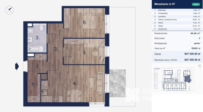 Kraków Wola Duchacka, mieszkanie 56,48 m2