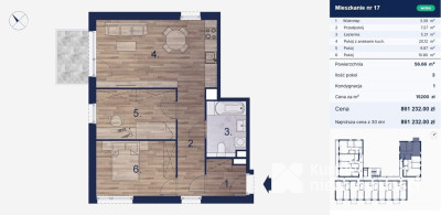 Kraków Wola Duchacka, mieszkanie 56,66 m2