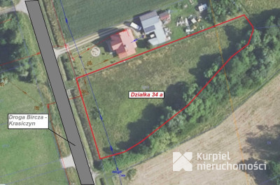 Ładna płaska działka w Olszanach gmina Krasiczyn