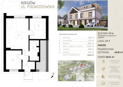 Mieszkanie na parterze - 2 m. postojowe w cenie