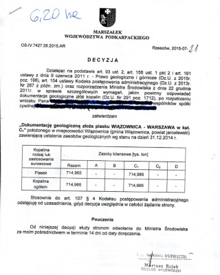 6,2 ha ze złożem piasku – inwestycja