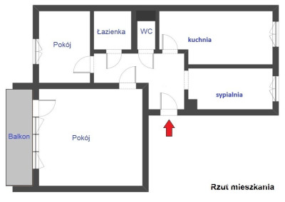 Mieszkanie os. Warneńczyka 2 piętro 3 pokoje