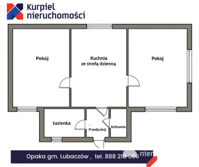 Opaka dom wśród zieleni i stawow