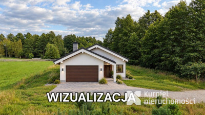 Nowoczesny dom w budowie na przestronnej działce