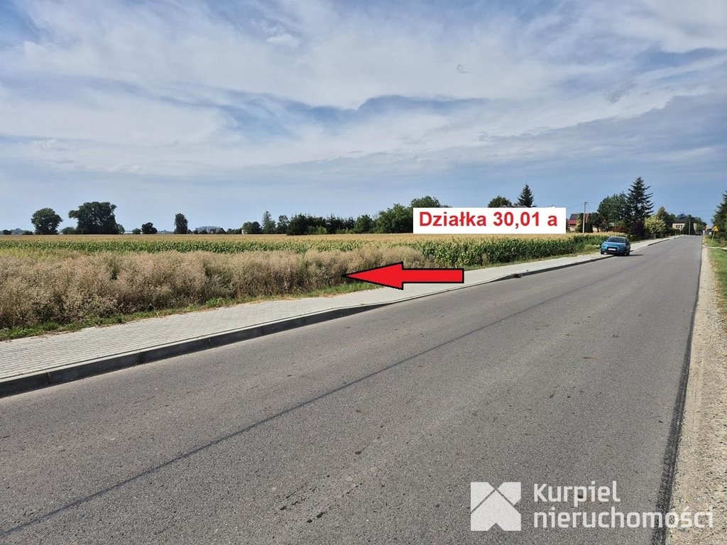 Działka budowlana 30,01 ara – Niziny, gm. Orły/Wz