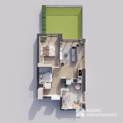 Sunrise Park | Mieszkanie nr 0.5 | 3 pokoje 47,71 m² + ogród |
