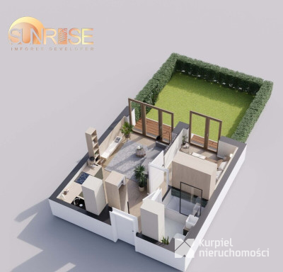 Sunrise Park | Mieszkanie nr 0.7 | 2 pokoje 32,52 m² + ogród |