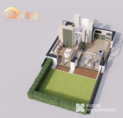 Sunrise Park | Mieszkanie nr 0.6 | 2 pokoje 32,57 m² + ogród |