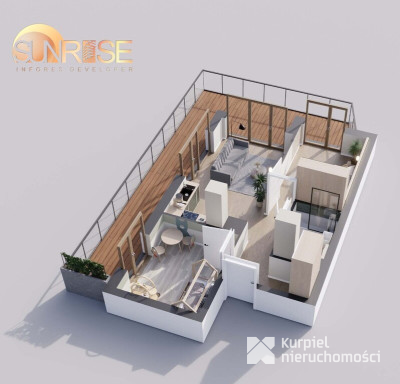 Sunrise Park | Mieszkanie nr 1.1 | 3 pokoje 27,92 47,42m² + balkon |