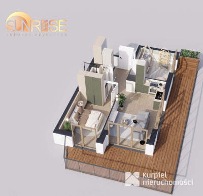 Sunrise Park | Mieszkanie nr 1.1 | 3 pokoje 27,92 47,42m² + balkon |
