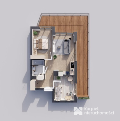 Sunrise Park | Mieszkanie nr 1.5 | 3 pokoje 47,41 m2 + balkon |