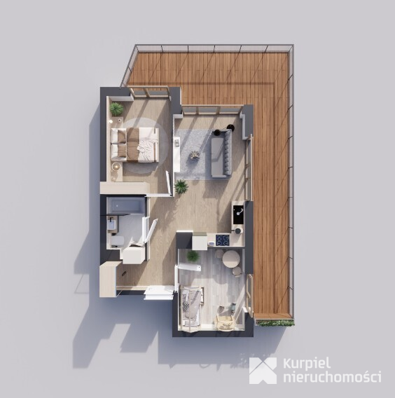 Sunrise Park | Mieszkanie nr 1.5 | 3 pokoje 47,41 m2 + balkon |
