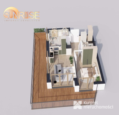Sunrise Park | Mieszkanie nr 1.5 | 3 pokoje 47,41 m2 + balkon |