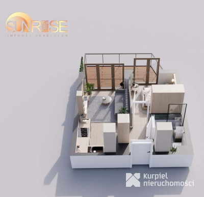 Sunrise Park | Mieszkanie nr 1.7 | 2 pokoje 32,52 m2 + balkon |