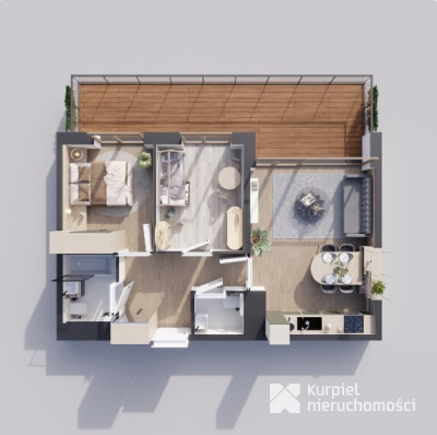 Sunrise Park | Mieszkanie nr 2.4 | 3 pokoje 55,64 m2 + balkon |