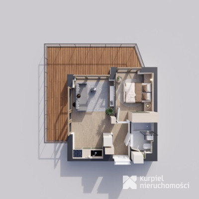 Sunrise Park | Mieszkanie nr 2.7 | 2 pokoje 32,56 m2 + balkon |