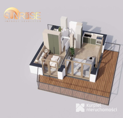 Sunrise Park | Mieszkanie nr 2.7 | 2 pokoje 32,56 m2 + balkon |