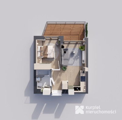 Sunrise Park | Mieszkanie nr 2.10 | 2 pokoje 29,02 m2 + balkon |