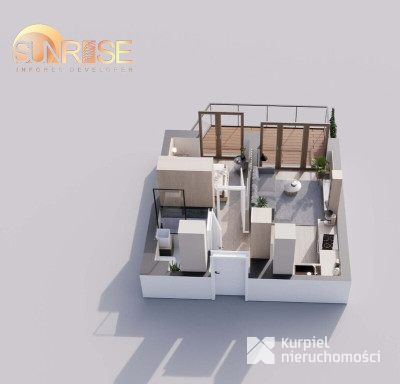 Sunrise Park | Mieszkanie nr 2.10 | 2 pokoje 29,02 m2 + balkon |