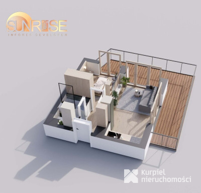 Sunrise Park | Mieszkanie nr 3.1 | 2 pokoje 32,56 m2 + balkon |