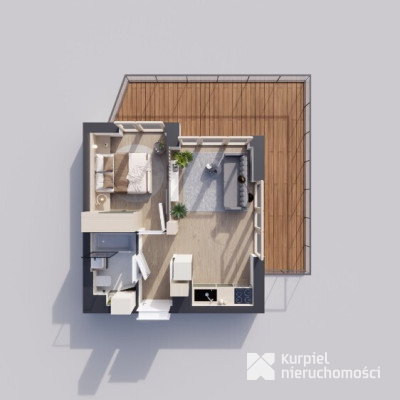 Sunrise Park | Mieszkanie nr 3.1 | 2 pokoje 32,56 m2 + balkon |