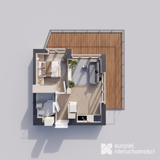 Sunrise Park | Mieszkanie nr 3.1 | 2 pokoje 32,56 m2 + balkon |