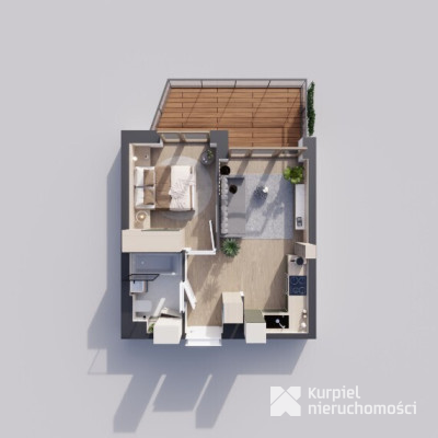 Sunrise Park | Mieszkanie nr 3.10 | 2 pokoje 32,52 m2 + balkon |