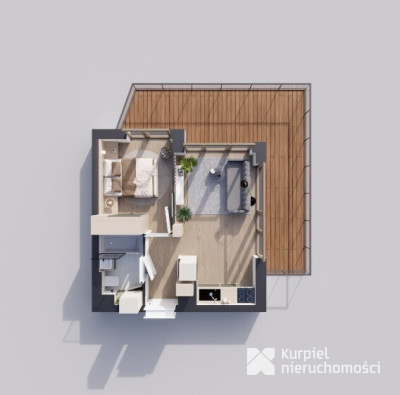 Sunrise Park | Mieszkanie nr 4.1 | 2 pokoje 32,56 m2 + balkon |