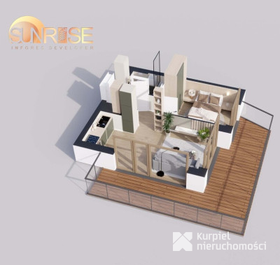 Sunrise Park | Mieszkanie nr 4.1 | 2 pokoje 32,56 m2 + balkon |