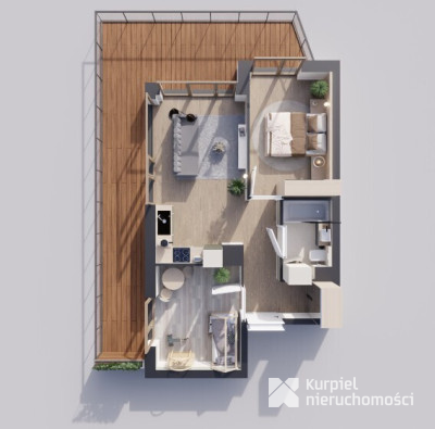 Sunrise Park | Mieszkanie nr 4.2 | 3 pokoje 47,42 m2 + balkon |