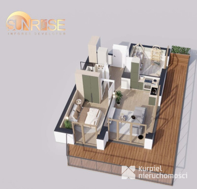 Sunrise Park | Mieszkanie nr 4.2 | 3 pokoje 47,42 m2 + balkon |