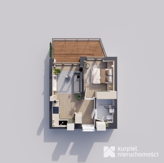 Sunrise Park | Mieszkanie nr 4.7 | 2 pokoje 32,52 m2 + balkon |