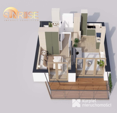 Sunrise Park | Mieszkanie nr 4.7 | 2 pokoje 32,52 m2 + balkon |