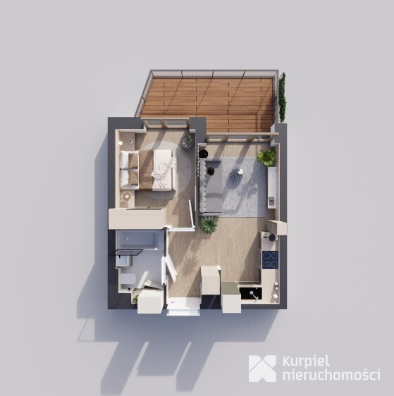 Sunrise Park | Mieszkanie nr 4.9 | 2 pokoje 32,52 m2 + balkon |