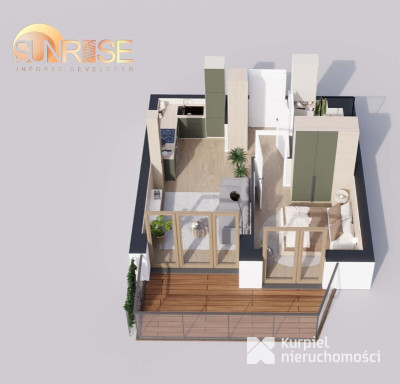 Sunrise Park | Mieszkanie nr 4.9 | 2 pokoje 32,52 m2 + balkon |